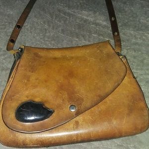 1970 vintage leather handbag
